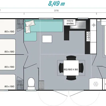בית נופש Camping Borken Am See Comfort Deluxe